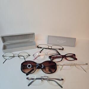 Glasses Frame Lot 7 pair 2 Cases